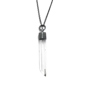 Lemurian Quartz Charm Necklace