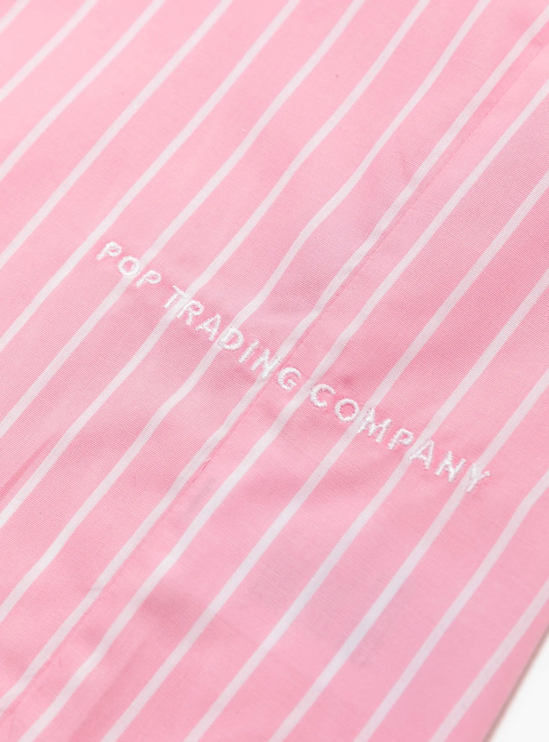 Logo Striped Shirt Pink