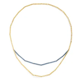 Long Gold & Titanium Aigua Necklace