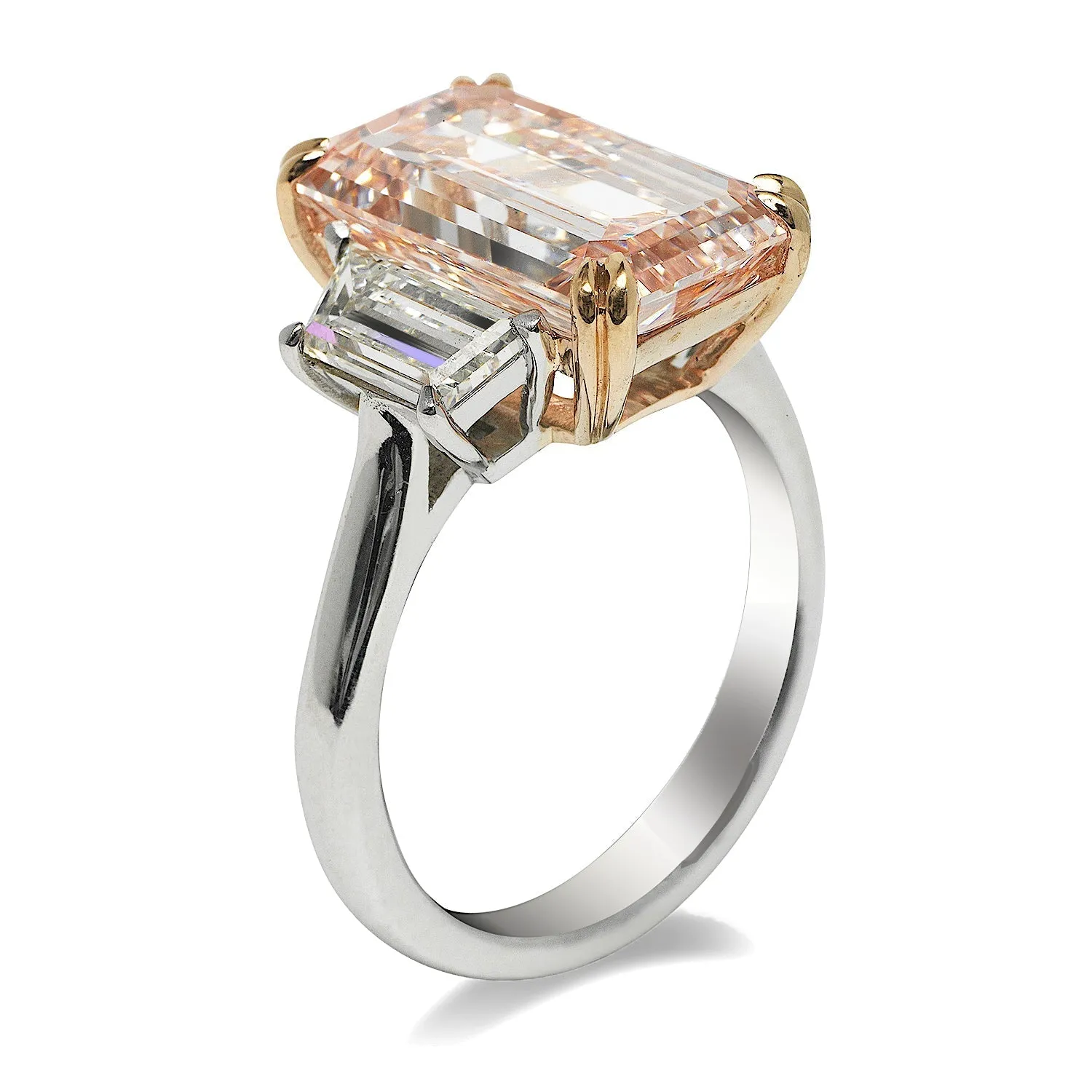 MADAM 8 CARAT EMERALD CUT VS2 CLARITY FANCY INTENSE PINK DIAMOND ENGAGEMENT RING PLATINUM GIA CERTIFIED 6 CT FIOP VS2 BY MIKE NEKTA