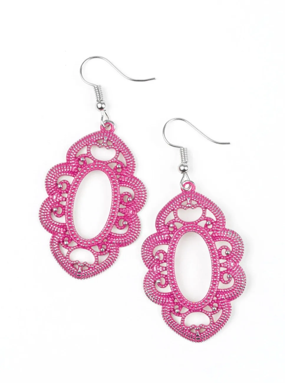 Mantras and Mandalas Pink Earrings