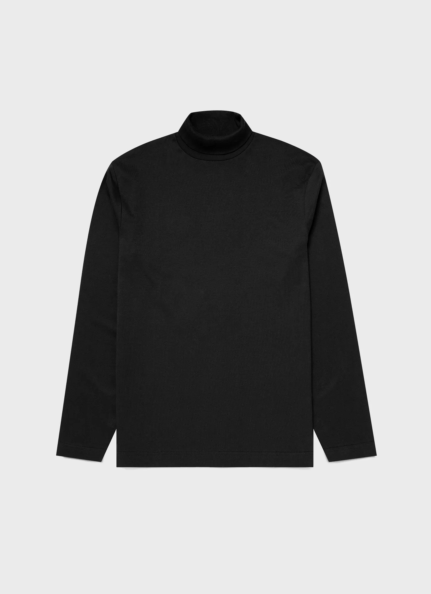 Men's Brushed Cotton Turtle Neck in Black