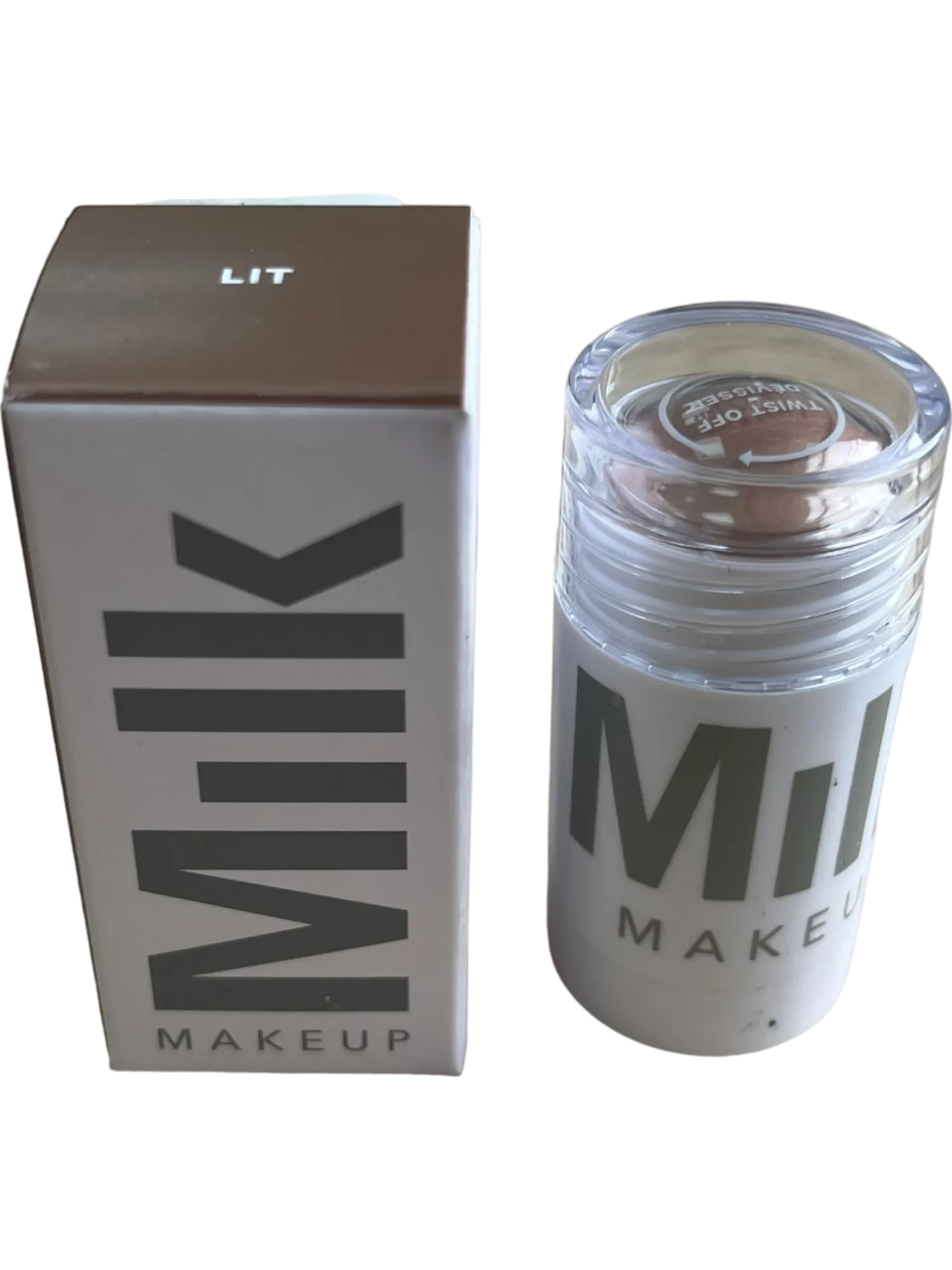 MILK MAKEUP Pink Dewy Cream Highlighter Stick Lit Champagne