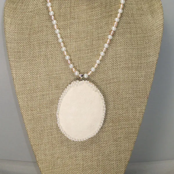 Oceana Beaded Cabochon Pendant Necklace