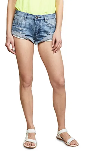 One Teaspoon Original Blue Bandits Denim Jean Shorts