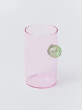 Pink & Green Bubble Glass