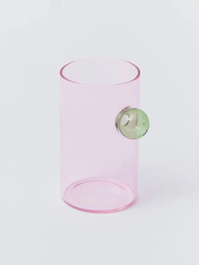 Pink & Green Bubble Glass