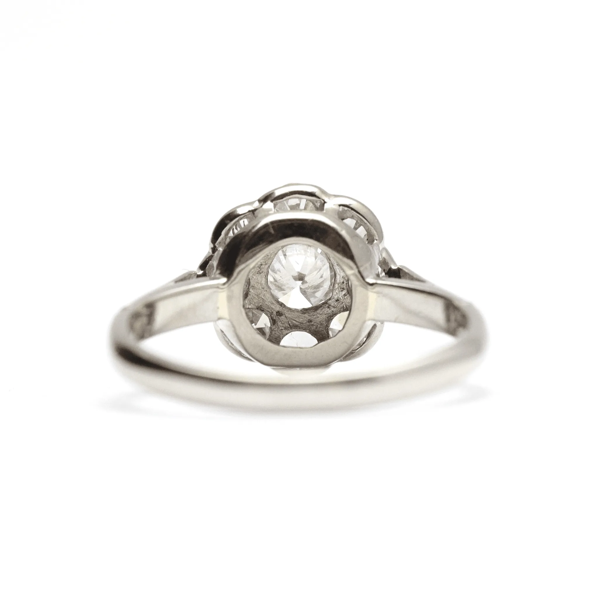 Platinum Daisy Diamond Cluster Ring