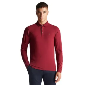 Remus Uomo Long Sleeve Polo | Dark Red