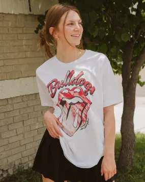 Rolling Stones UGA Bulldogs Tie Dye Lick White Tee