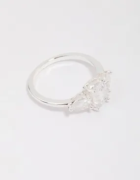 Silver Plated Oval Enchanting Ring