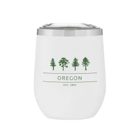 Stemless Stainless Steel Powder Coated Wine Cup Oregon Pines