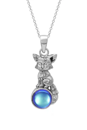 Sterling Silver Fox Pendant