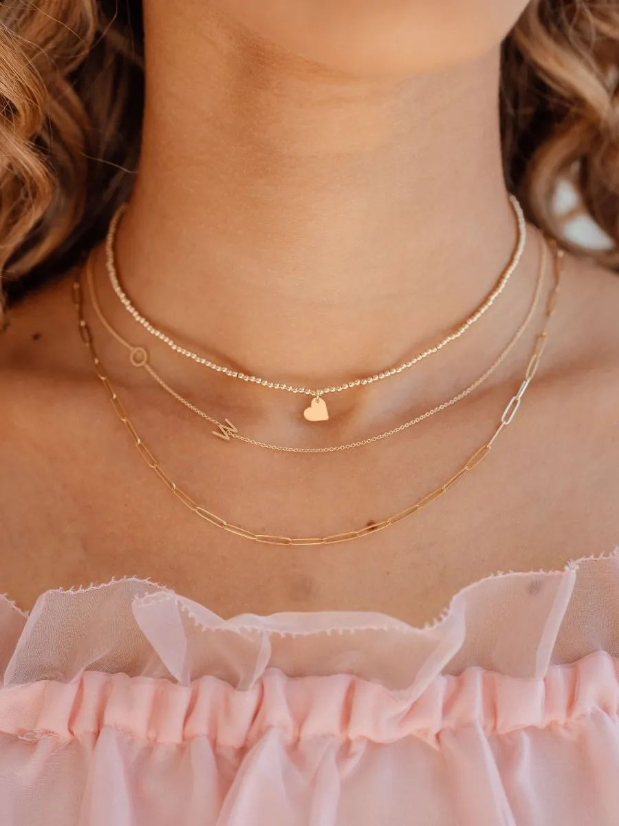 The Initial Necklace 14K - 5 Letters