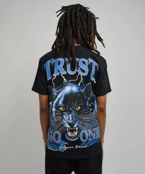 Trust No One Oversized Short Sleeve Tee - Black