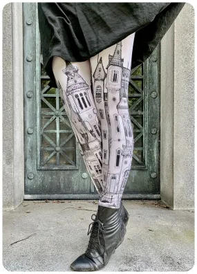 Victorian City Leggings  by fox savant