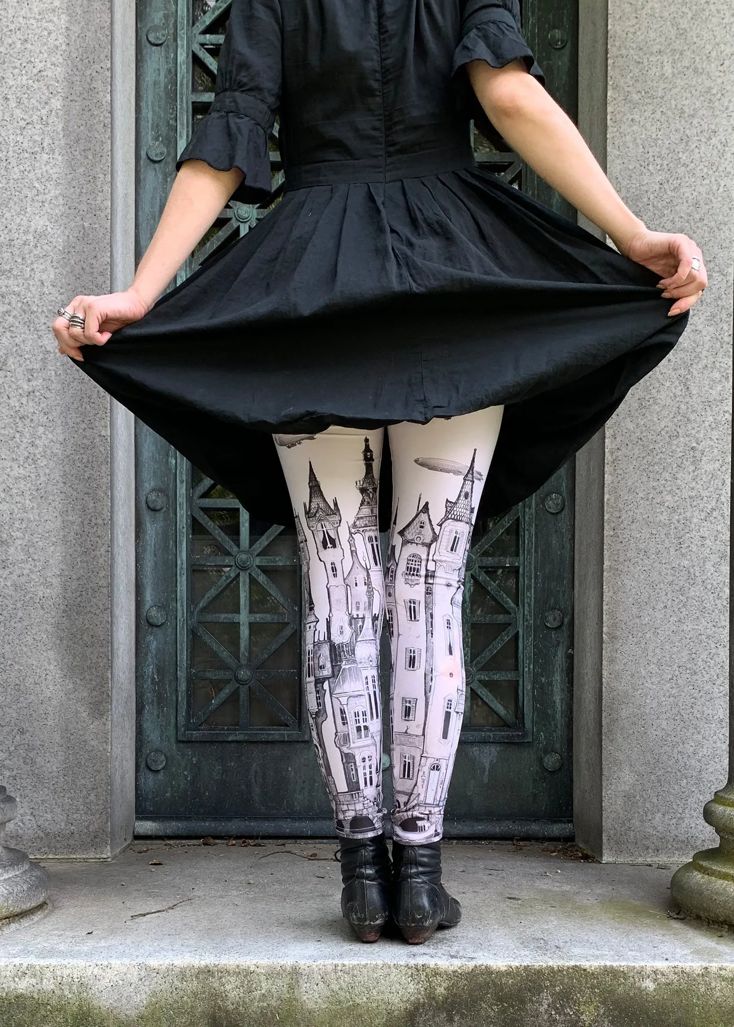 Victorian City Leggings  by fox savant