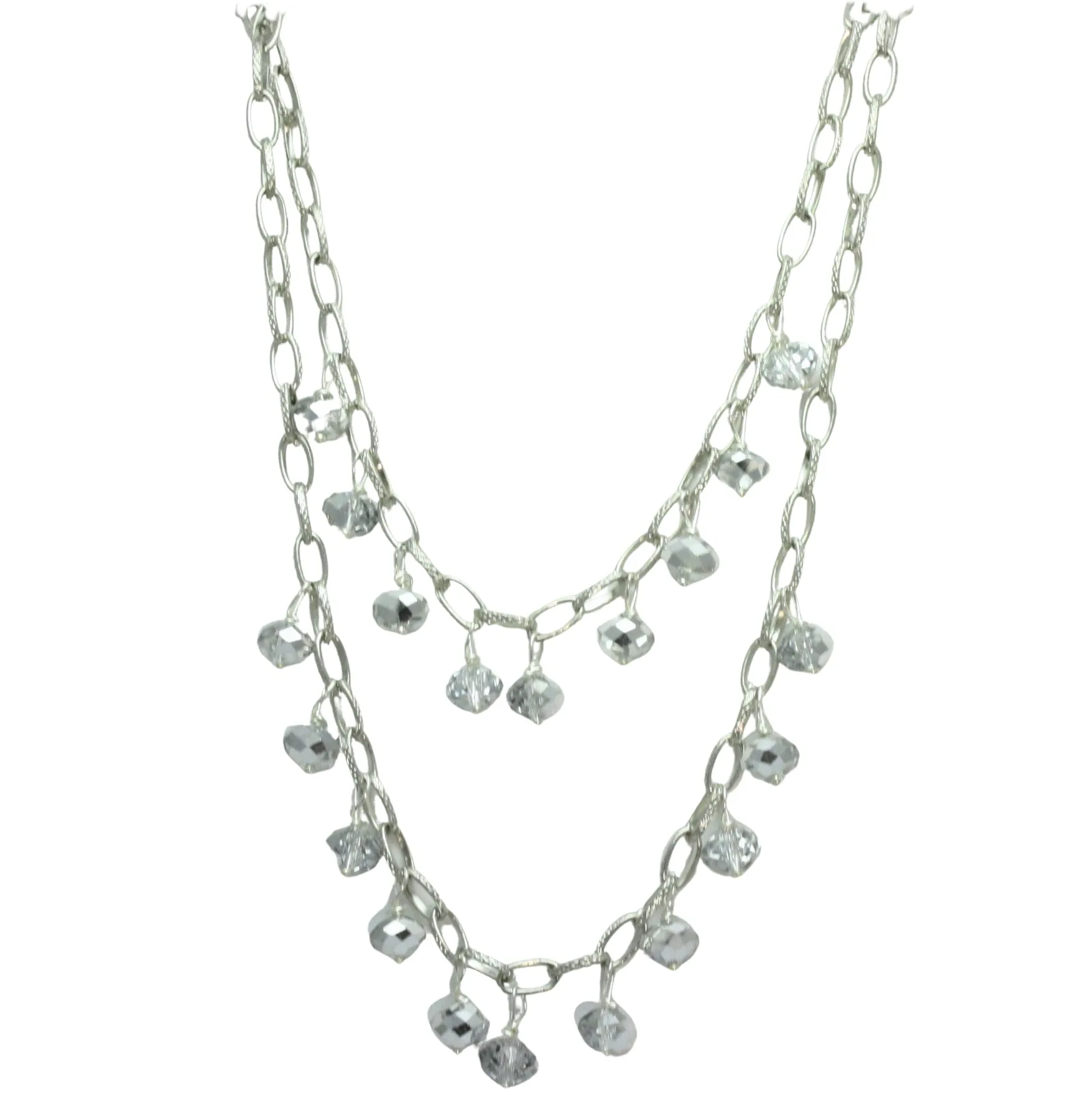 Victorian Double Strand Crystal Necklace For Women