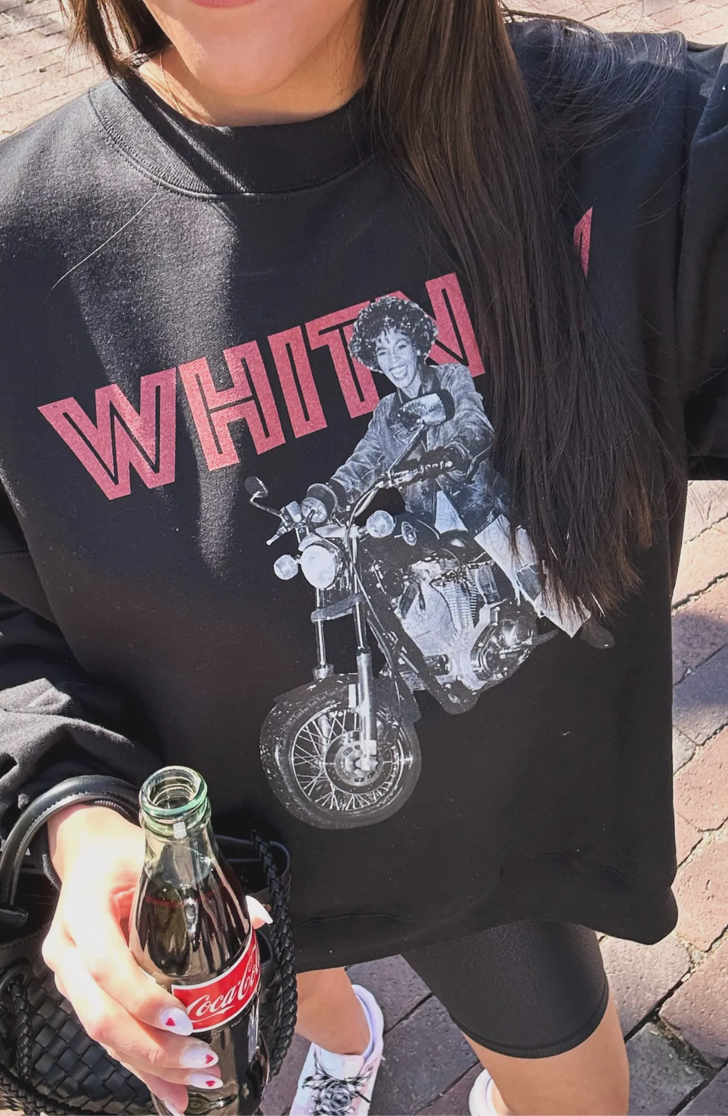 Whitney Houston Motorcylce Graphic Sweatshirt